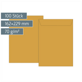 Versandtaschen | 162×229 mm, C5, 70 g/m², braun, 100 Stück