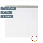 Notizblock | unliniert, 50 Blatt, weiß