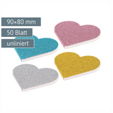Effektblock „Glitzer“ | unliniert, 50 Blatt, sortiert