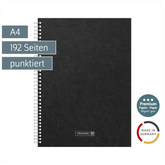Notizbuch Premium Wire | A4, punktiert, schwarz