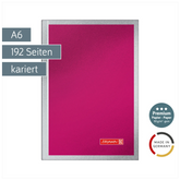 Notizbuch Premium Metallic | A6, kariert, fuchsia
