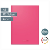 Notizbuch Premium Colour Line | A5, kariert, tulip