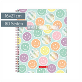 Freundebuch Happy Hippie | 16×21 cm, 80 Seiten, mehrfarbig, pastell