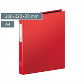 Ringbuch | A4, 2 Ringe, Füllhöhe: 20 mm, rot