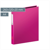 Ringbuch | A4, 2 Ringe, Füllhöhe: 20 mm, pink