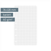 Ringbucheinlagen | A7, 5 mm kariert, weiß, 50 Blatt
