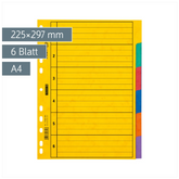 Ringbuchregister FACT!plus | A4, 6 Blatt, gelb