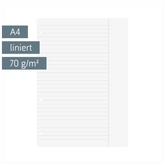 Ringbucheinlagen | A4, liniert mit Rand, weiß, 50 Blatt
