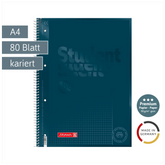 Collegeblock Premium Student Colour Code | A4, Lineatur 26, 80 Blatt, denim