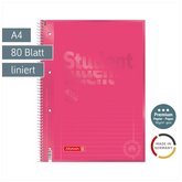 Collegeblock Premium Student Colour Code | A4, Lineatur 27, 80 Blatt, tulip