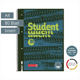 Collegeblock Premium Student Fast Wheels | A4, Lineatur 27, 80 Blatt, blau/mehrfarbig