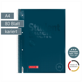 Collegeblock Premium Student Colour Code | A4, Lineatur 28, 80 Blatt, denim