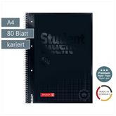 Collegeblock Premium Student Colour Code | A4, Lineatur 28, 80 Blatt, onyx