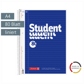Collegeblock Student | A4, Lineatur 21, 80 Blatt, blau