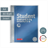 Collegeblock Premium Student | A4, Lineatur 21, 80 Blatt, blau