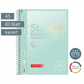 Collegeblock Premium Student „Pastell“ | A5, Lineatur 5, 80 Blatt, pastellmint