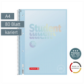 Collegeblock Premium Student „Pastell“ | A4, Lineatur 28, 80 Blatt, pastellblau