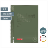 Collegeblock Premium Student Colour Code | A4, Lineatur 27, 80 Blatt, olive