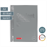 Collegeblock Premium Student Colour Code | A4, Lineatur 28, 80 Blatt, silver