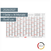 Schuljahreskalender 2026/2027 abwischbar | 75×47 cm