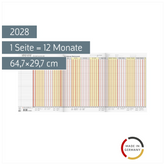 Urlaubsplaner 2028 „Jumbograph“ | 64,7×29,7 cm
