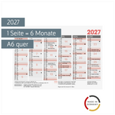 Tafelkalender 2027 | A6 quer