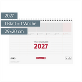 Tischkalender 2027 | 29×20 cm, weiß