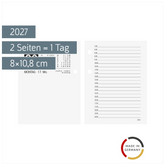 Umlegekalender 2027 | 8×10,8 cm