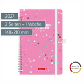Buchkalender Familienplaner 2027 „Confetti“ | A5, Papier