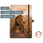 Buchkalender Familienplaner 2027 „Lions“ | A5, Papier