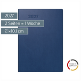 Taschenkalender Mod. 713 2027 | A7, Kunststoff, dunkelblau