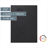 Taschenkalender Mod. 713 2027 | A7, Kunststoff, schwarz