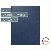 Taschenkalender Mod. 713 2027 | A7, Kunstleder, blau
