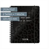 Schülerkalender 2026/2027 „BLACK“ | A6, Papier