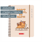 Schülerkalender 2026/2027 „Capy“ | A6, Kunststoff