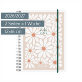 Schülerkalender 2026/2027 „Daisy“ | A6, Kunststoff