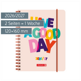 Schülerkalender 2026/2027 „Good Day“ | A6, Kunststoff