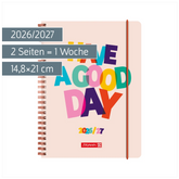 Schülerkalender 2026/2027 „Good Day“ | A5, Kunststoff