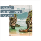 Schülerkalender 2026/2027 „Tropical“ | A5, Kunststoff