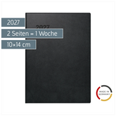 Taschenkalender Mod. 731 2027 | A6, Kunststoff, schwarz