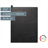 Taschenkalender Mod. 731 2027 | A6, Kunstleder, schwarz