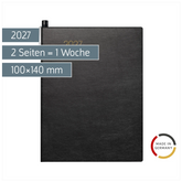 Taschenkalender Mod. 731 2027 | A6, Kunstleder, schwarz