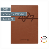 Taschenkalender Mod. 731 2027 | A6, Kunstleder, braun