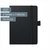 Taschenkalender Kompagnon Mod. 732 66 2027 | A6, Kunststoff, schwarz