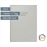 Taschenkalender Mod. 736 2027 | A6, Kunststoff, silber