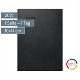 Taschenkalender Mod. 736 2027 | A6, Kunststoff, schwarz