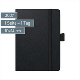 Taschenkalender Kompagnon Mod. 736 66 2027 | A6, Kunststoff, schwarz