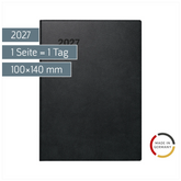 Taschenkalender Mod. 736 90 2027 | A6, Kunststoff, schwarz