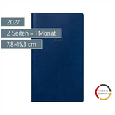 Taschenkalender Mod. 740 2027 | A6, Kunststoff, dunkelblau