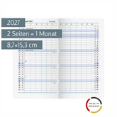 Monats-Ersatzkalendarium Mod. 750 2027 | 8,7×15,3 cm, Karton, weiß